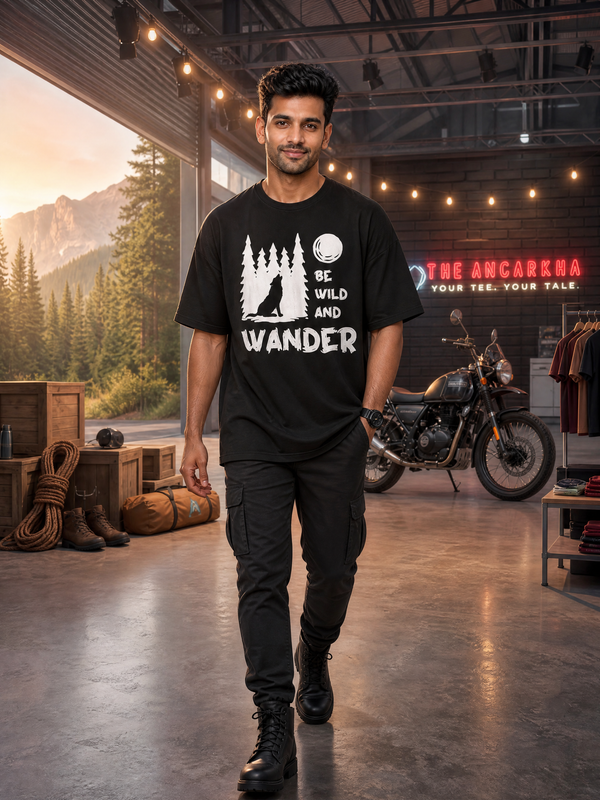 Camping - 🐺 Be Wild And Wander - Unisex Oversized Classic T-Shirt