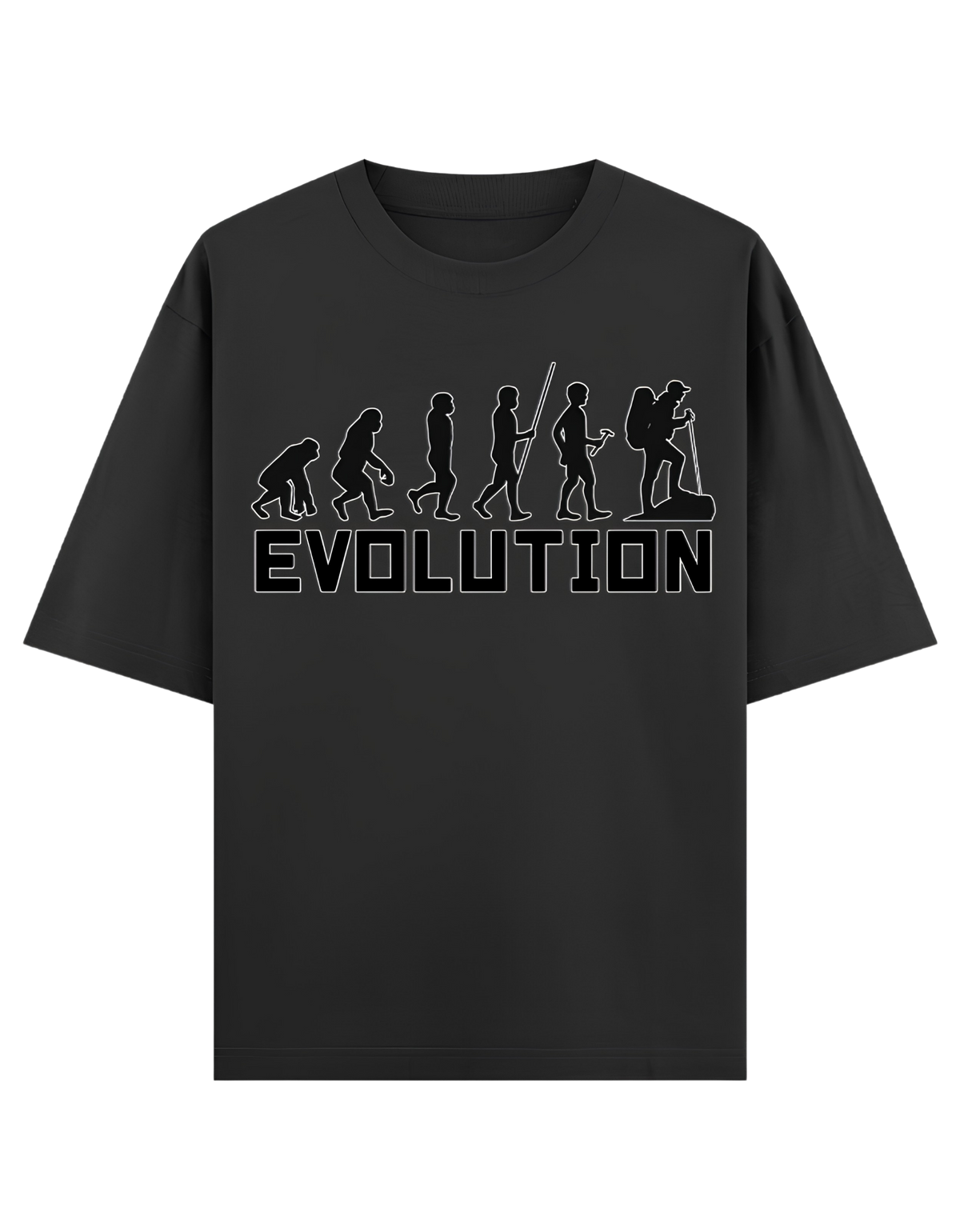 Camping - 🥾 Evolution (Hiker) - Unisex Oversized Classic T-Shirt