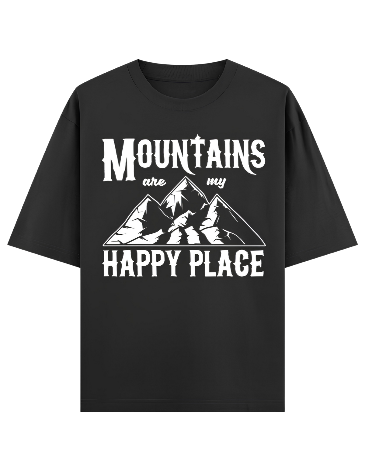 Camping - 💙 Mountains Are My Happy Place - Unisex Oversized Classic T-Shirt