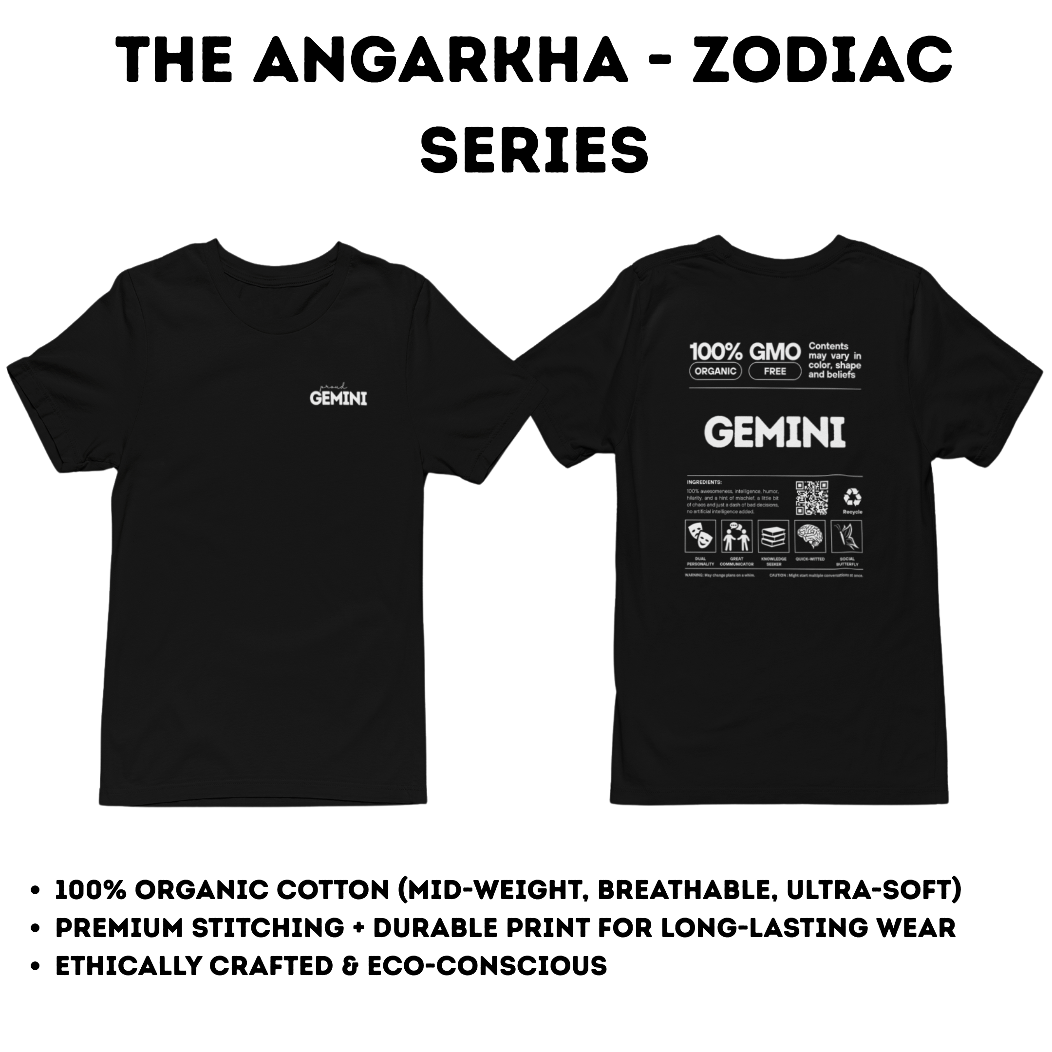 Classic Crew T-Shirt | Proud Gemini | Zodiac Tees | Men's Tshirt