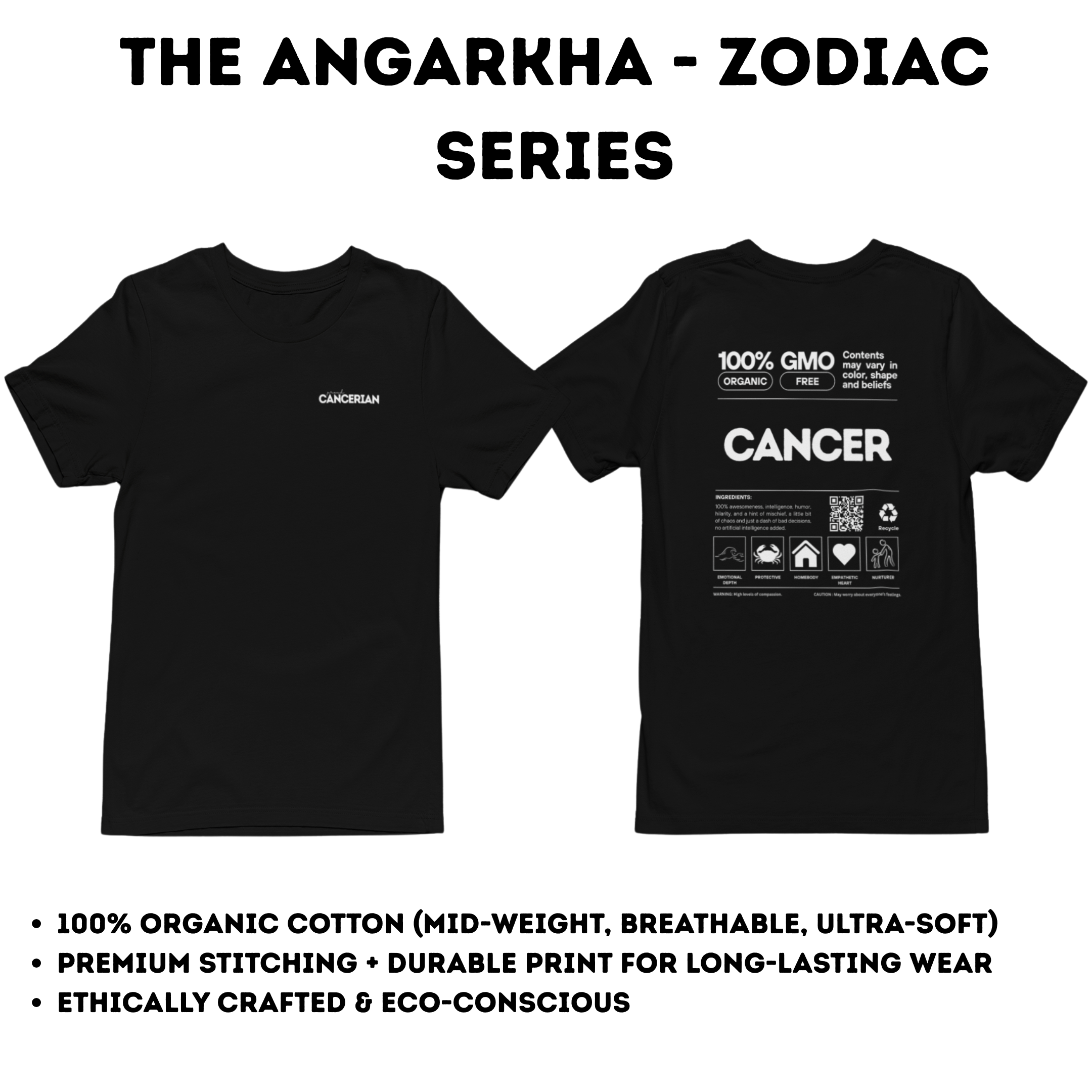 Classic Crew T-Shirt | Proud Cancerian | Zodiac Tees | Men's Tshirt