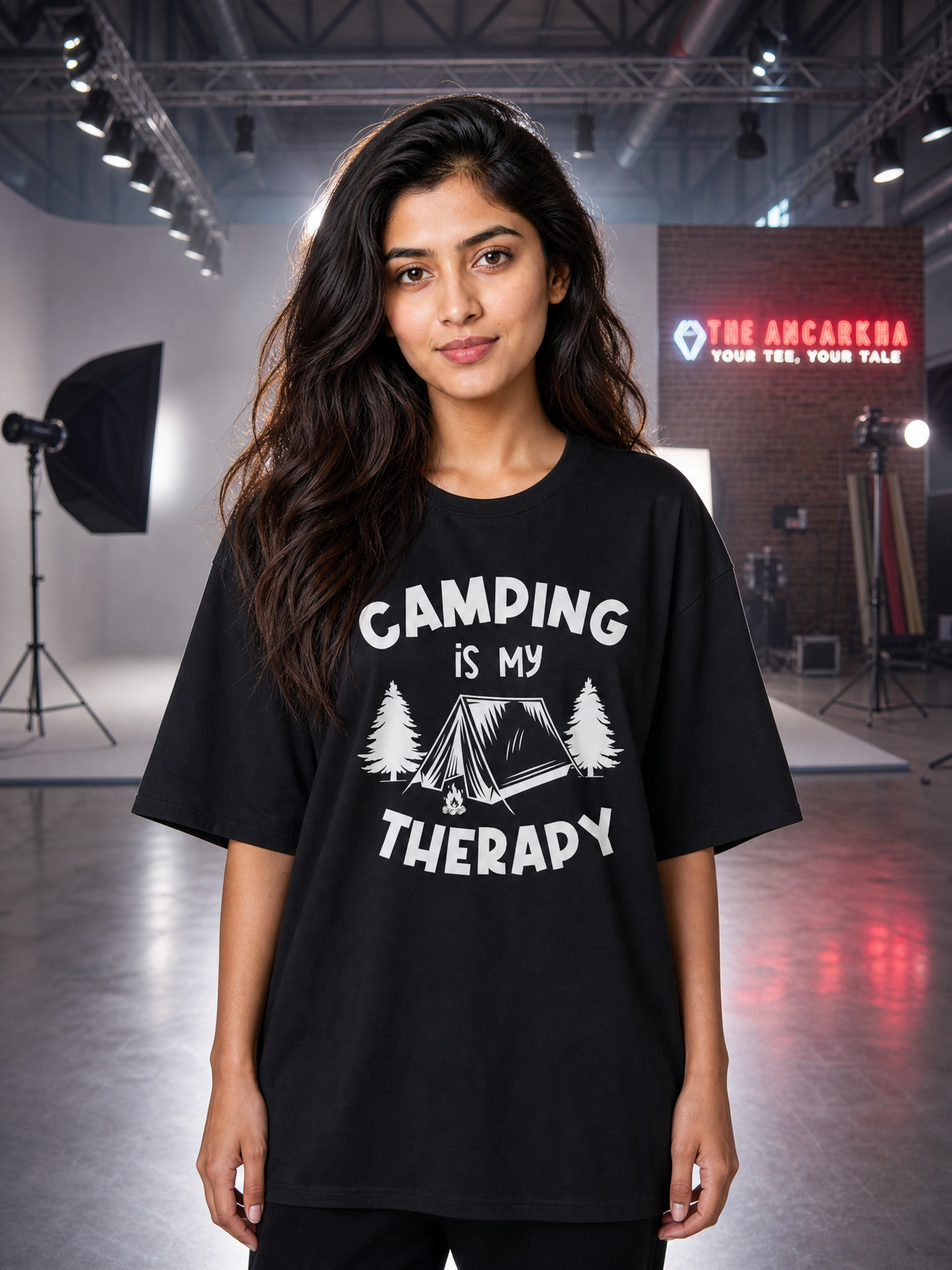 Camping - ⛺ Camping Is My Therapy - Unisex Oversized Classic T-Shirt