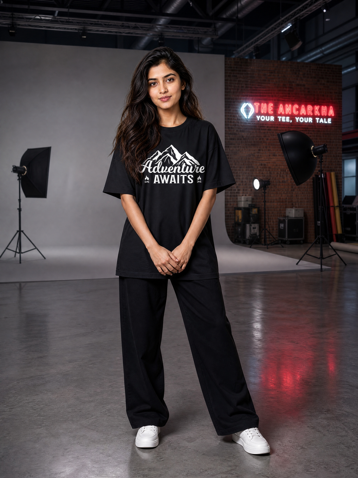 Camping - ⛰️ Adventure Awaits - Unisex - Oversized Classic T-Shirt