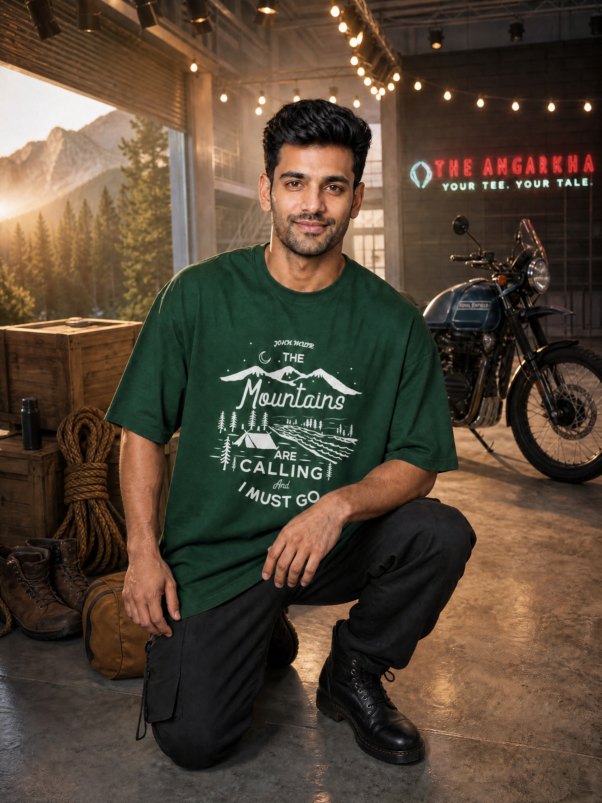 Camping - 🌙 The Mountains Are Calling And I Must Go - Unisex Oversized Classic T-Shirt