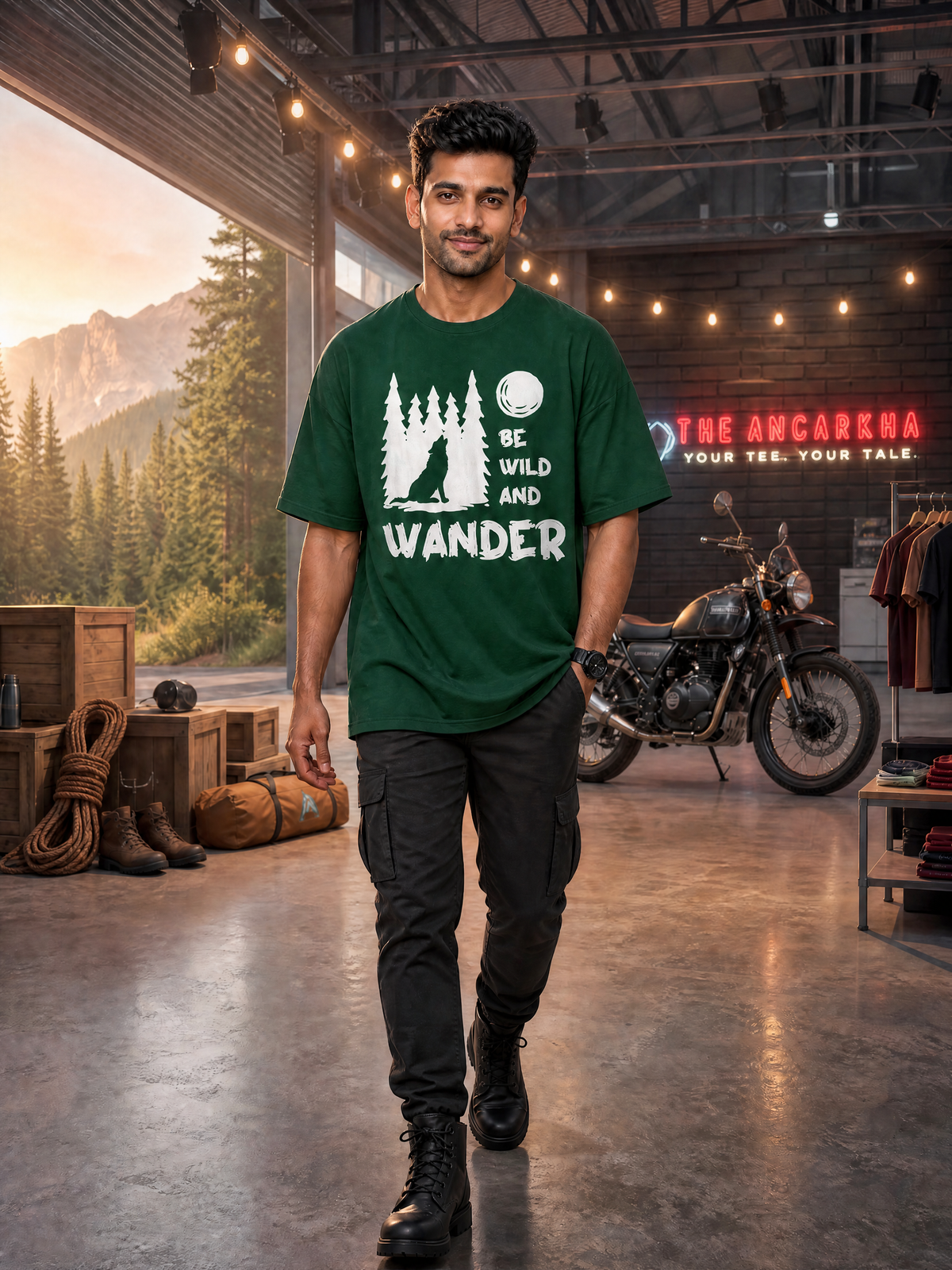 Camping - 🐺 Be Wild And Wander - Unisex Oversized Classic T-Shirt