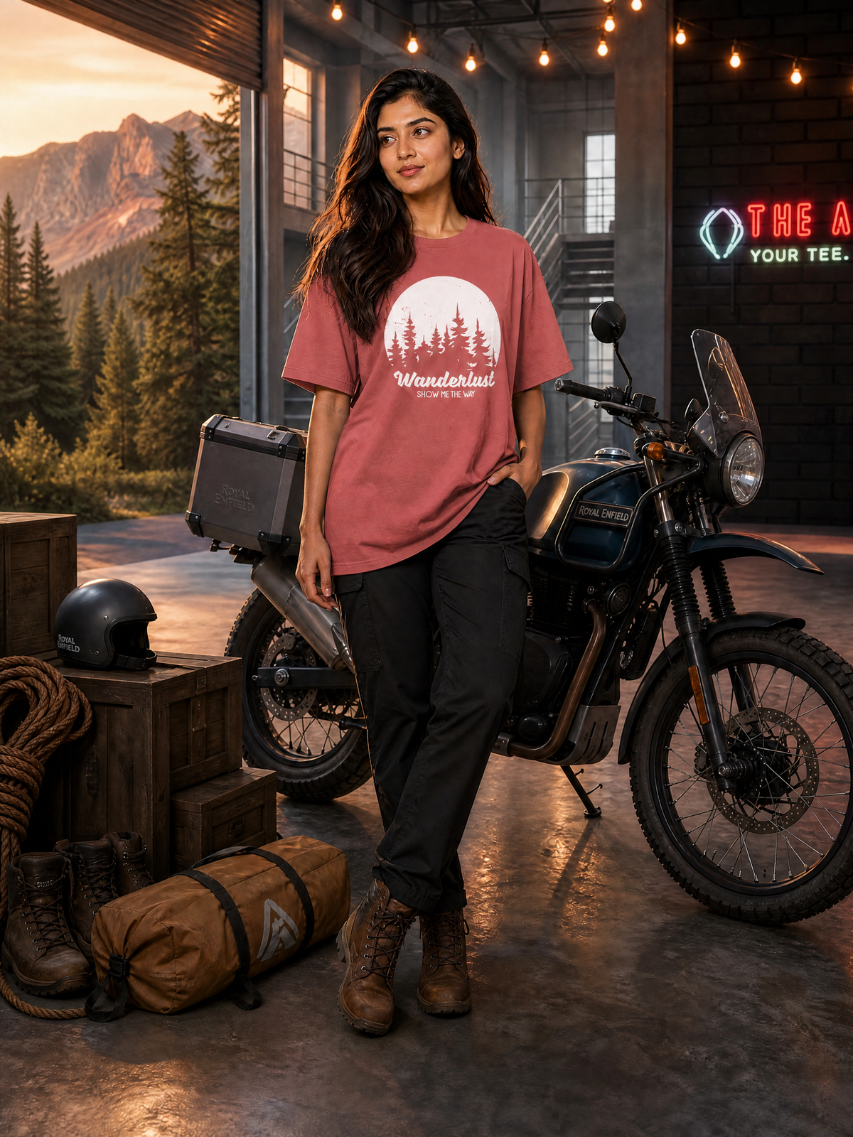 Camping - 🌕 Wanderlust — Show Me The Way - Unisex Oversized Classic T-Shirt