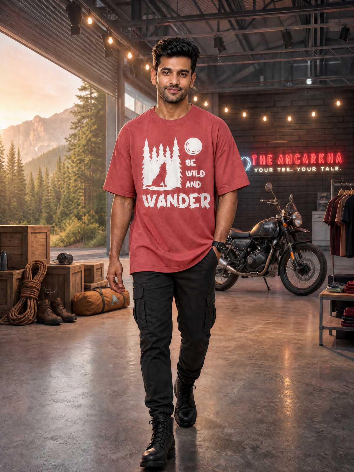 Camping - 🐺 Be Wild And Wander - Unisex Oversized Classic T-Shirt