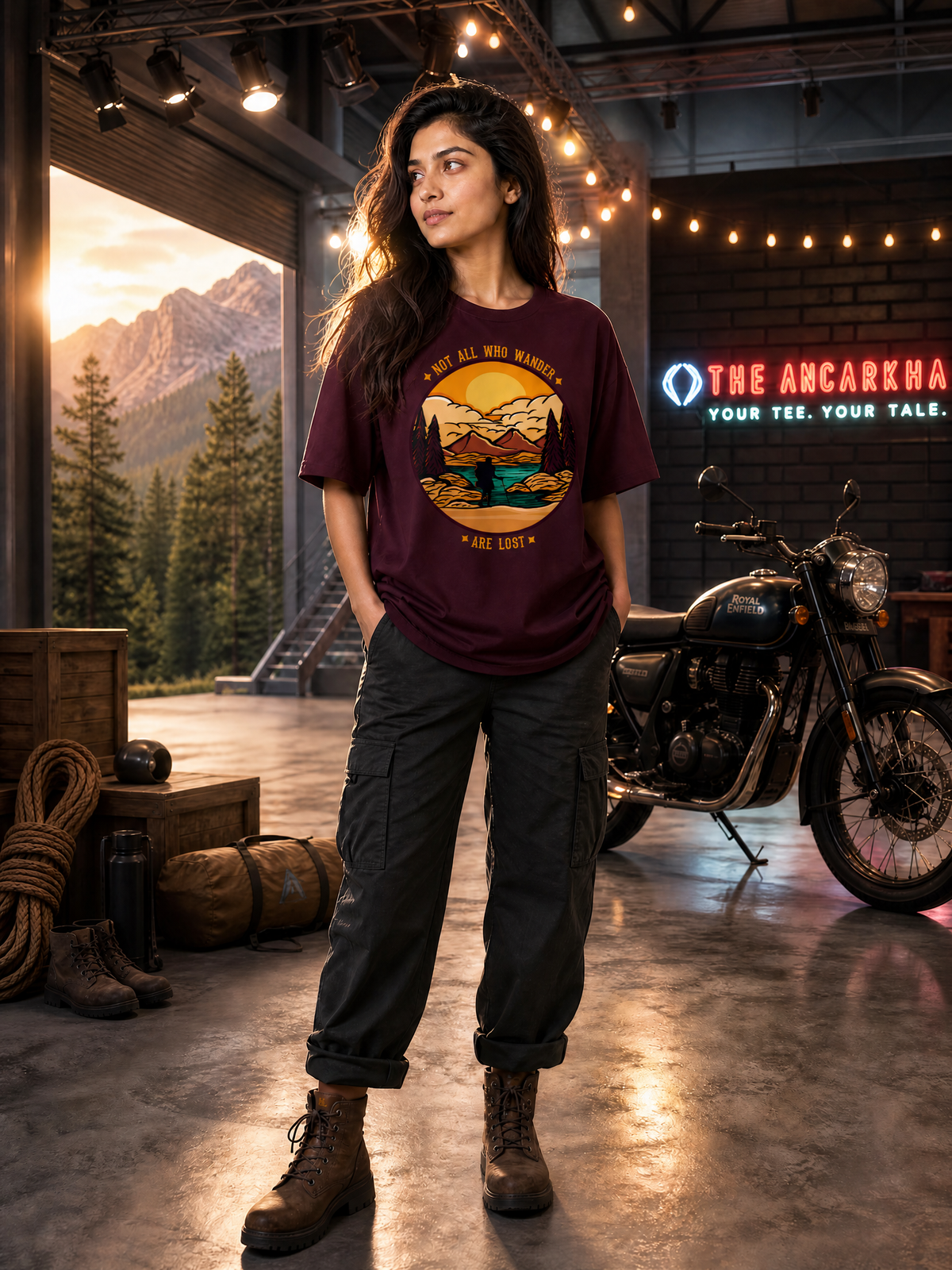 Camping - 🌄 Not All Who Wander Are Lost - Unisex Oversized Classic T-Shirt
