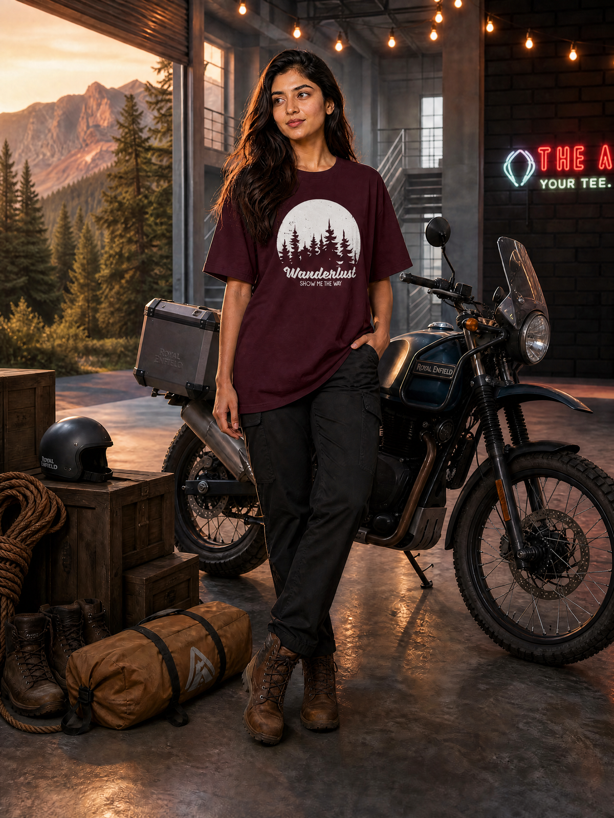 Camping - 🌕 Wanderlust — Show Me The Way - Unisex Oversized Classic T-Shirt