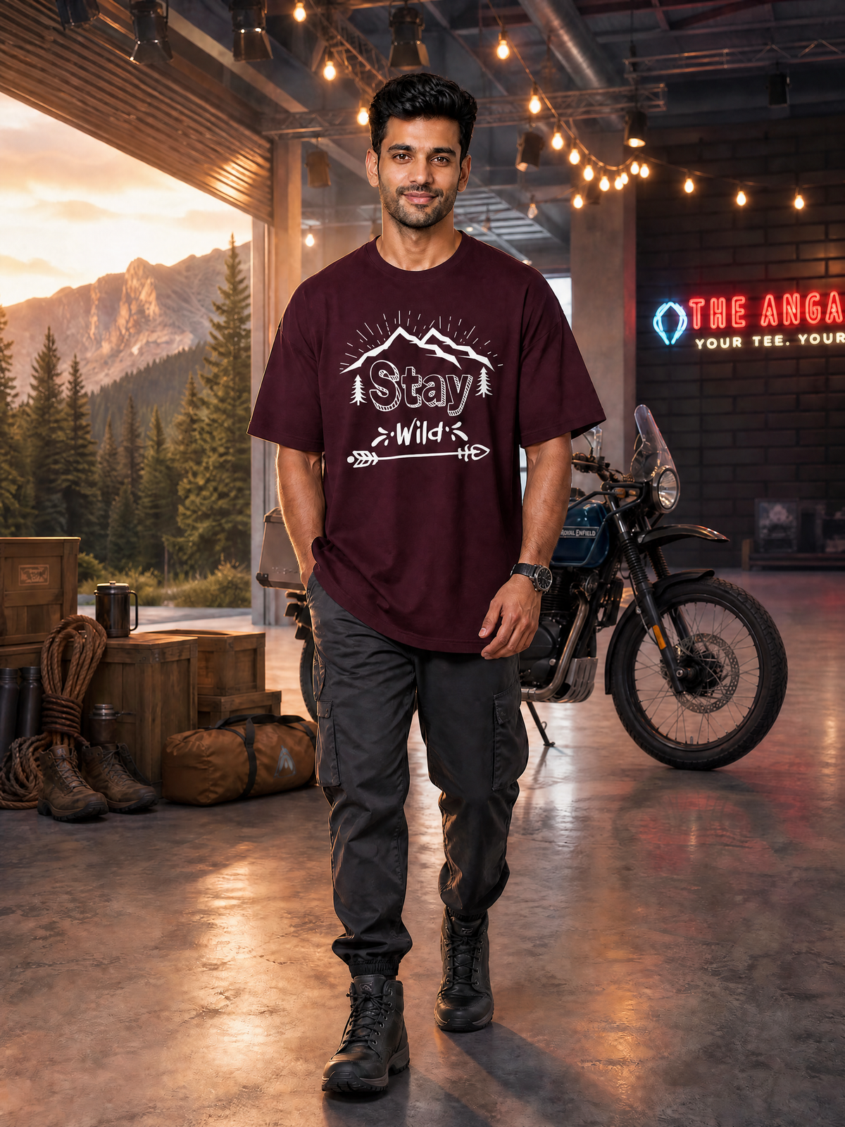 Camping - 🏹 Stay Wild - Unisex Oversized Classic T-Shirt