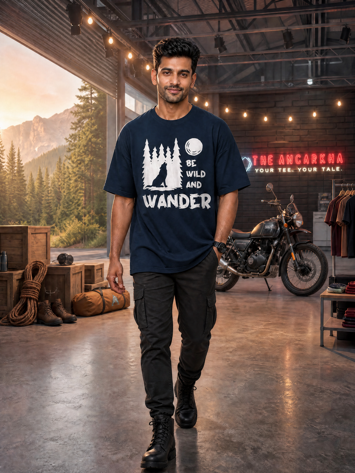 Camping - 🐺 Be Wild And Wander - Unisex Oversized Classic T-Shirt