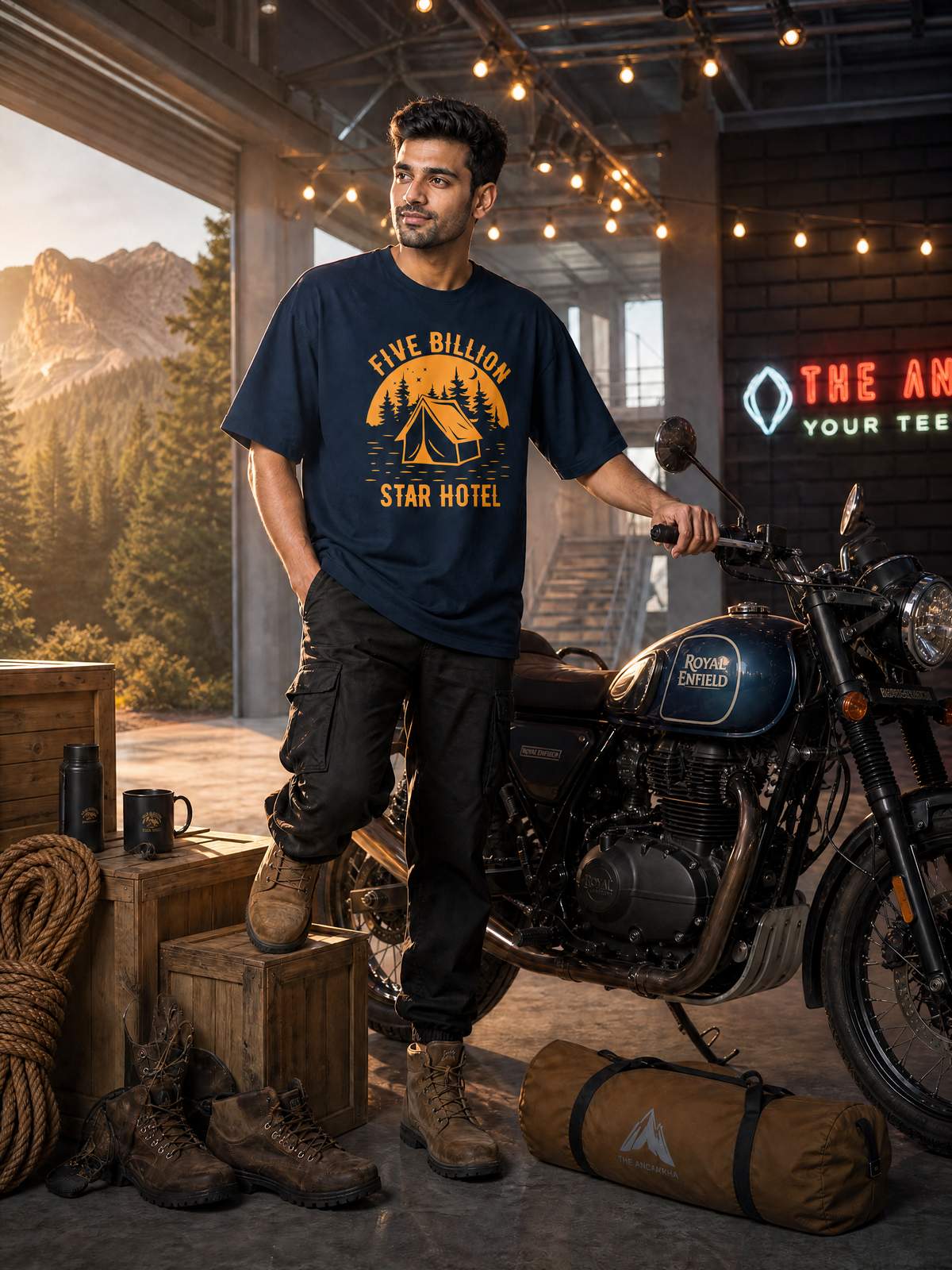Camping - ✨ Five Billion Star Hotel  - Hotel-Unisex Oversized Classic T-Shirt