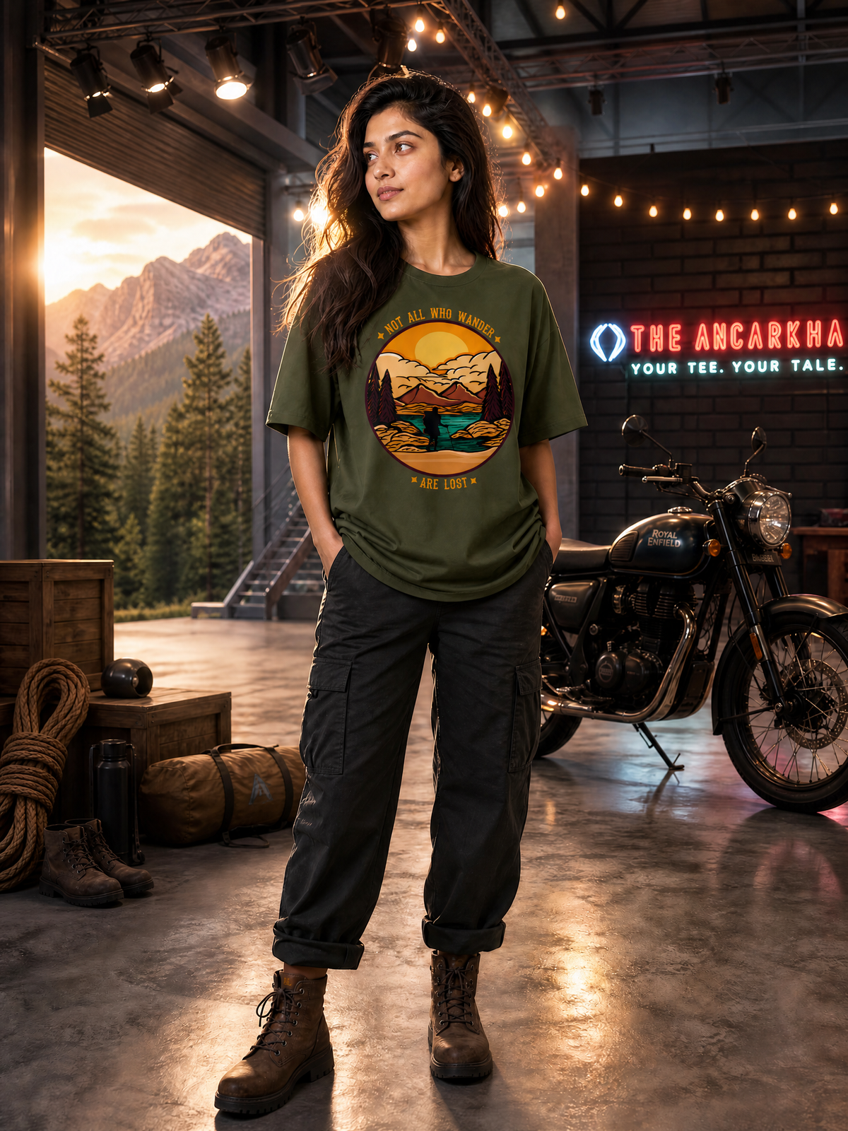 Camping - 🌄 Not All Who Wander Are Lost - Unisex Oversized Classic T-Shirt