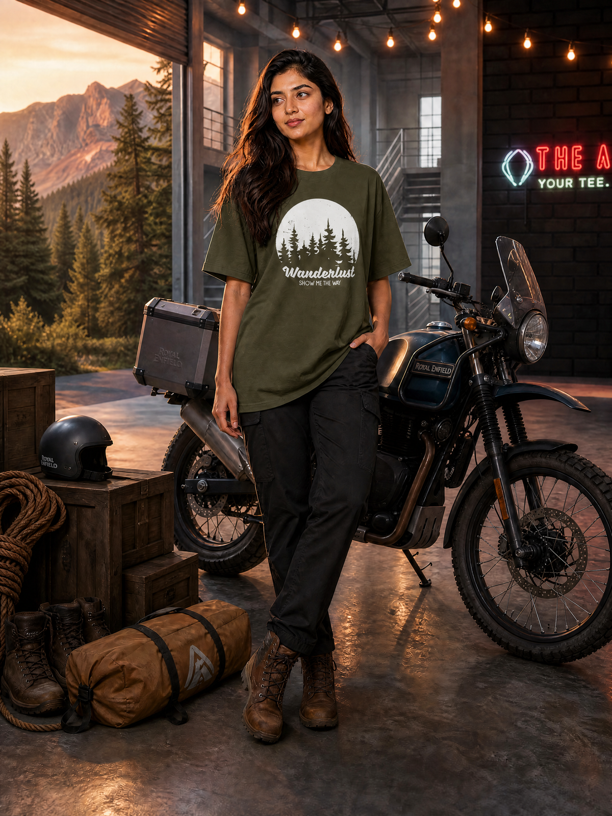 Camping - 🌕 Wanderlust — Show Me The Way - Unisex Oversized Classic T-Shirt