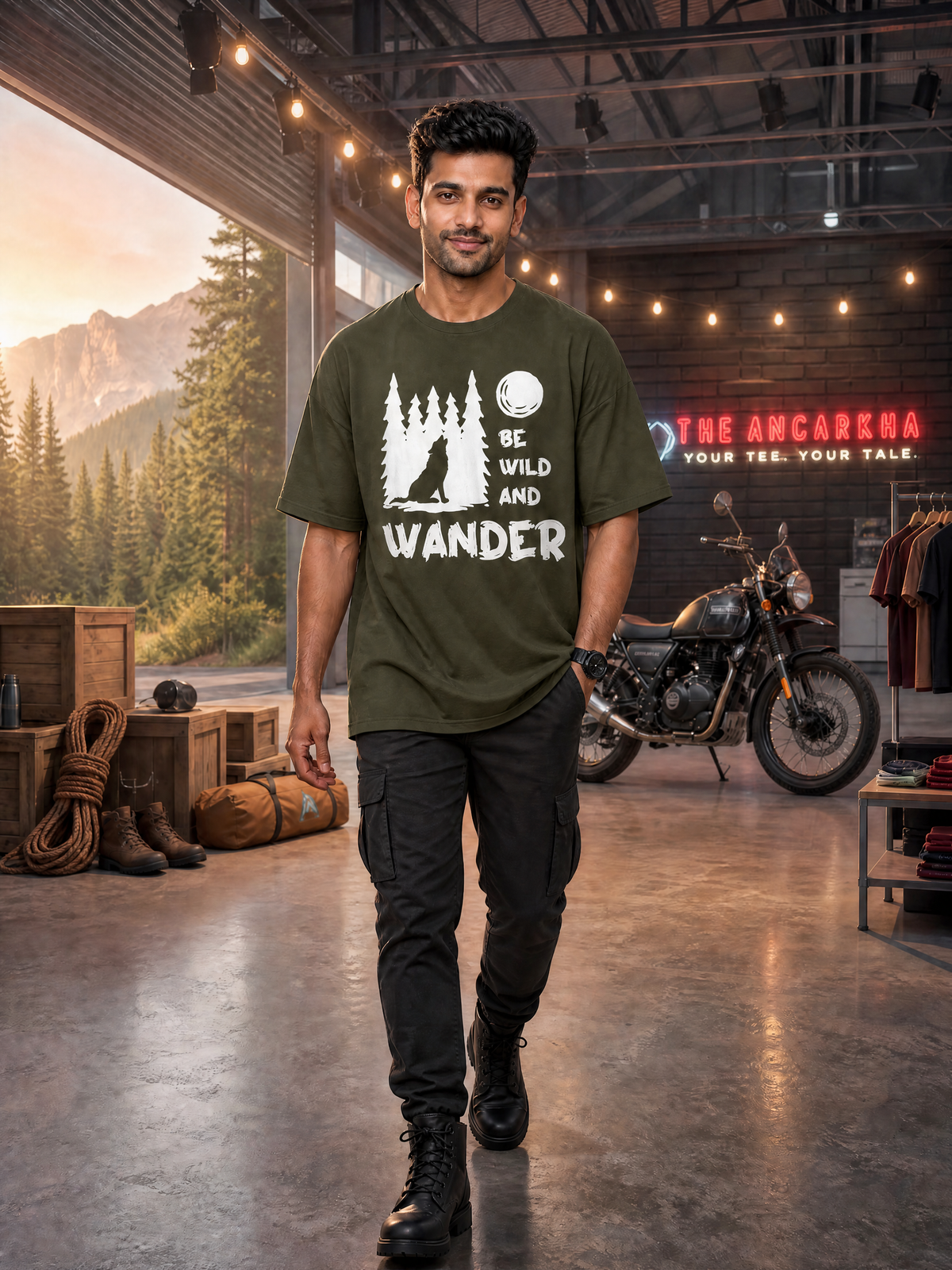 Camping - 🐺 Be Wild And Wander - Unisex Oversized Classic T-Shirt