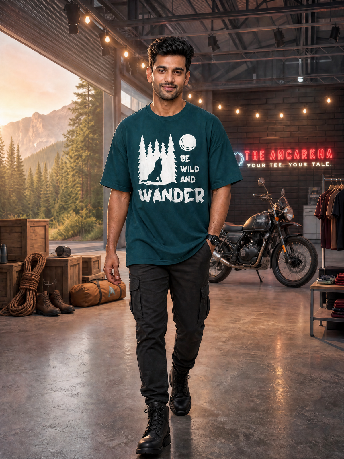 Camping - 🐺 Be Wild And Wander - Unisex Oversized Classic T-Shirt