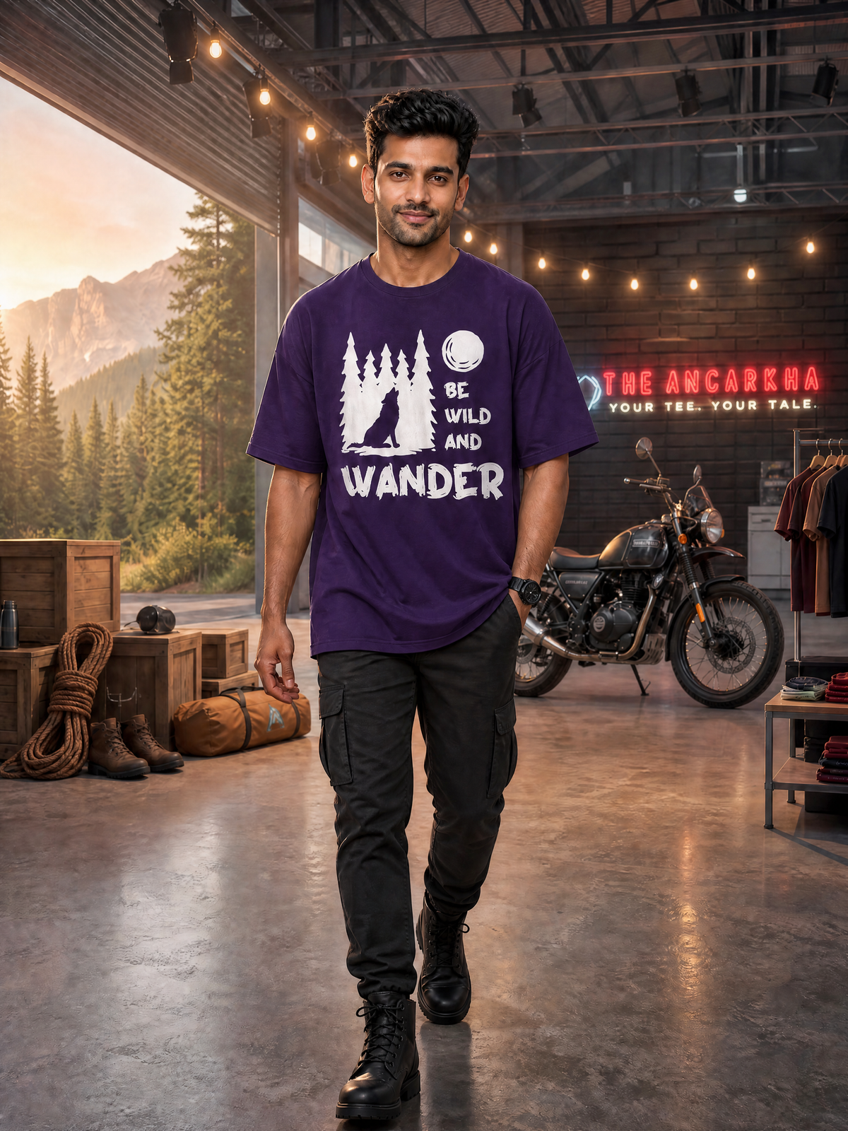 Camping - 🐺 Be Wild And Wander - Unisex Oversized Classic T-Shirt