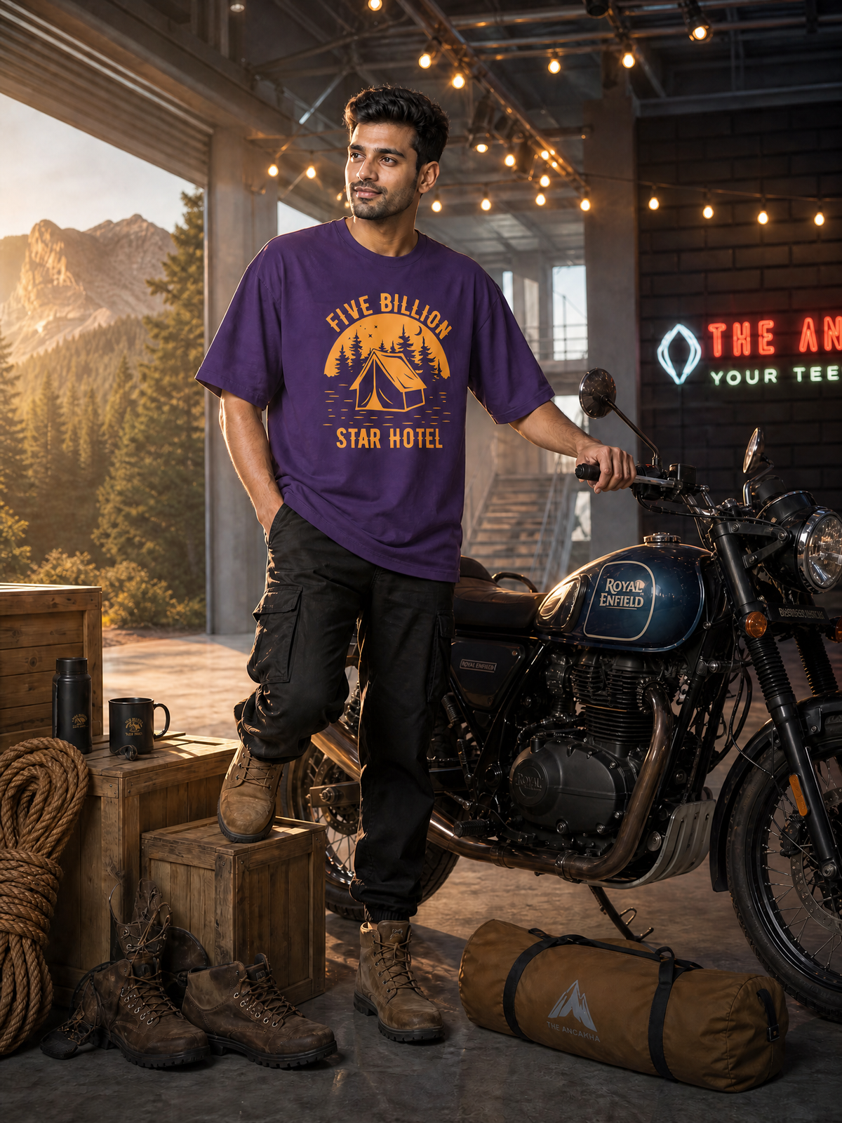 Camping - ✨ Five Billion Star Hotel  - Hotel-Unisex Oversized Classic T-Shirt