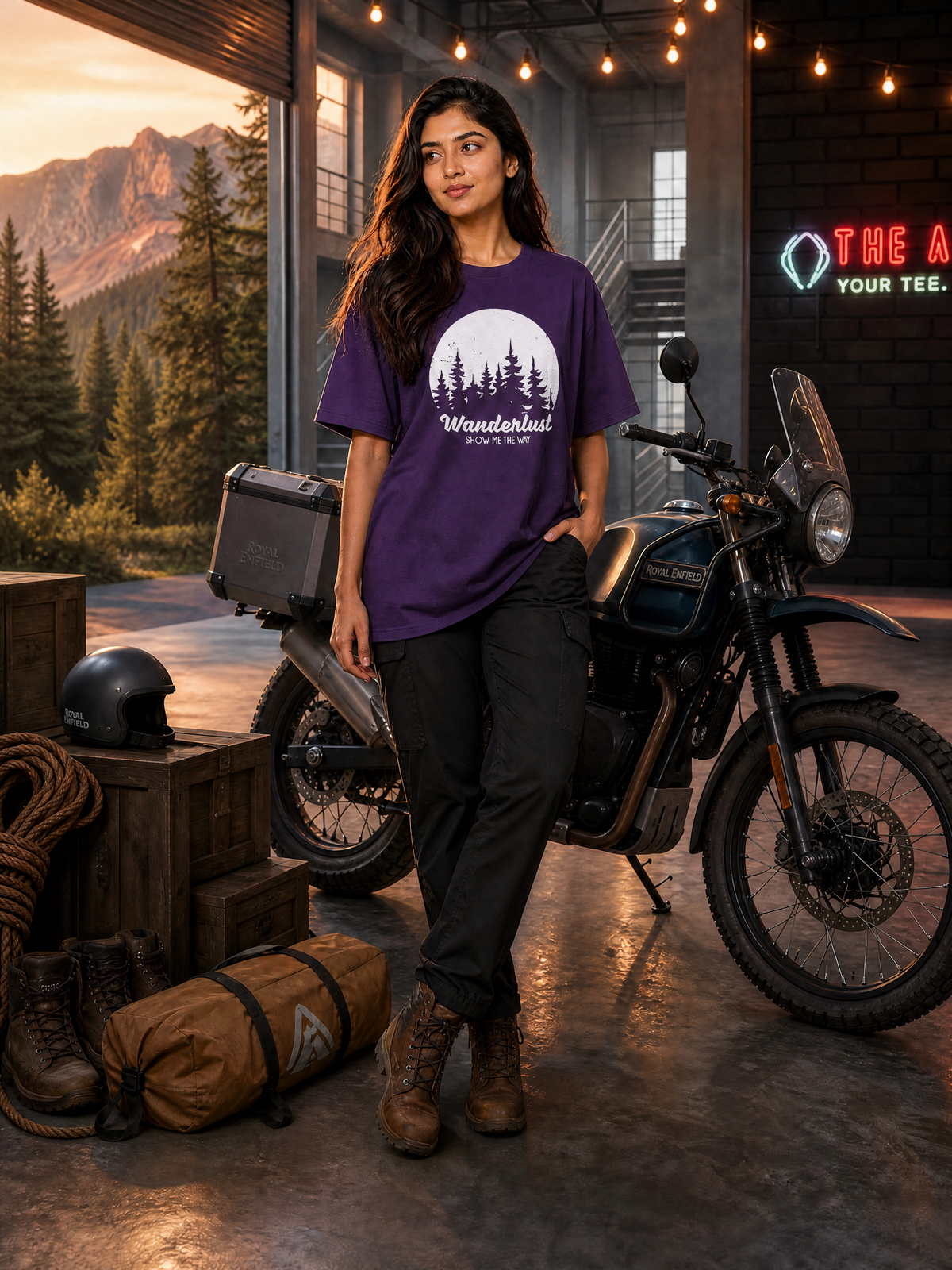 Camping - 🌕 Wanderlust — Show Me The Way - Unisex Oversized Classic T-Shirt