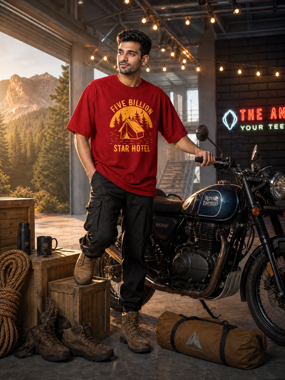 Camping - ✨ Five Billion Star Hotel  - Hotel-Unisex Oversized Classic T-Shirt