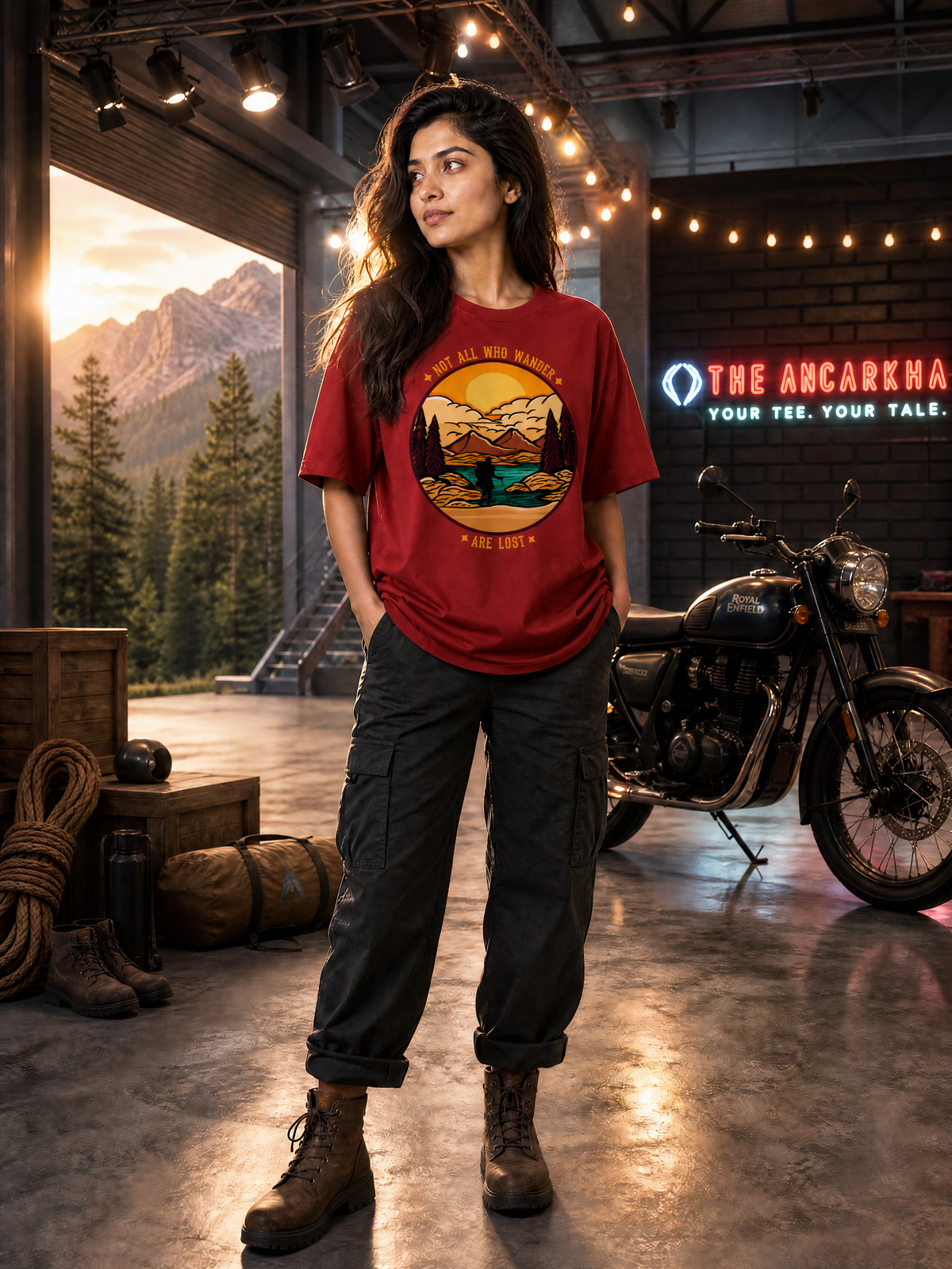 Camping - 🌄 Not All Who Wander Are Lost - Unisex Oversized Classic T-Shirt