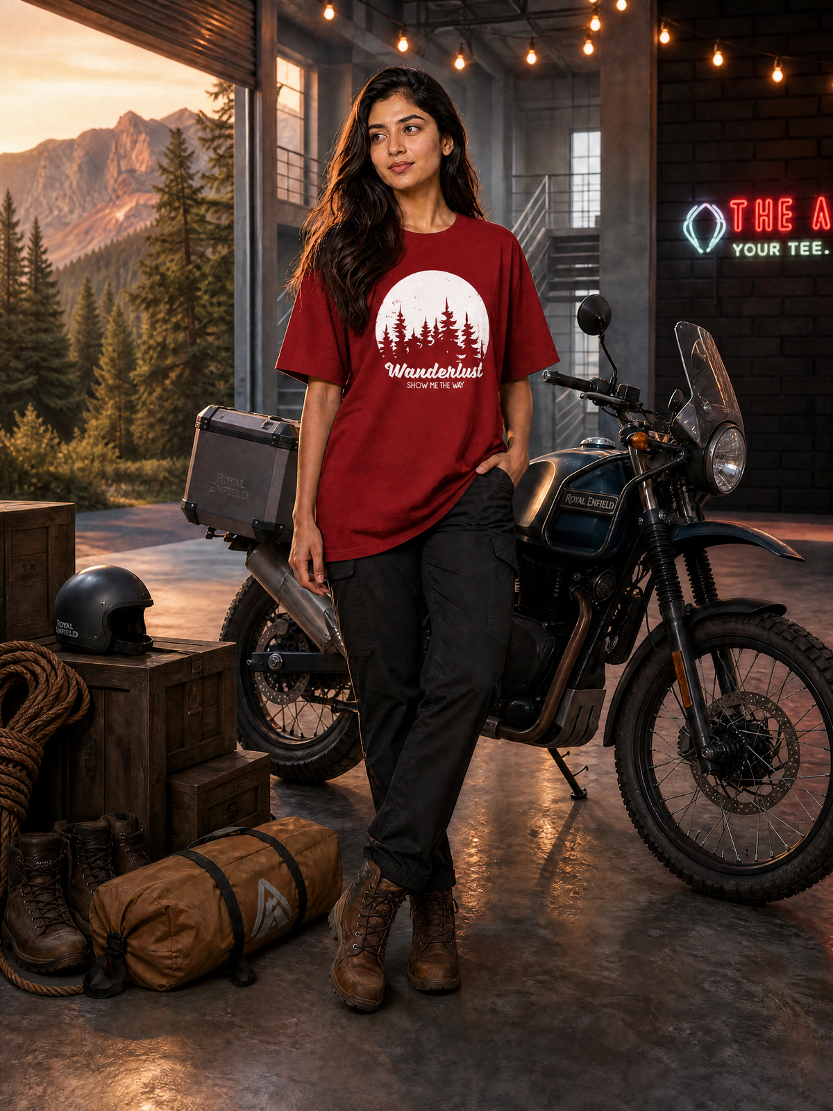 Camping - 🌕 Wanderlust — Show Me The Way - Unisex Oversized Classic T-Shirt
