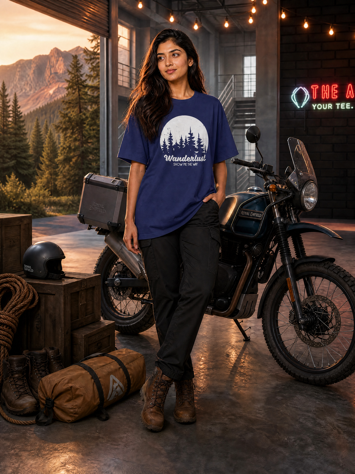 Camping - 🌕 Wanderlust — Show Me The Way - Unisex Oversized Classic T-Shirt