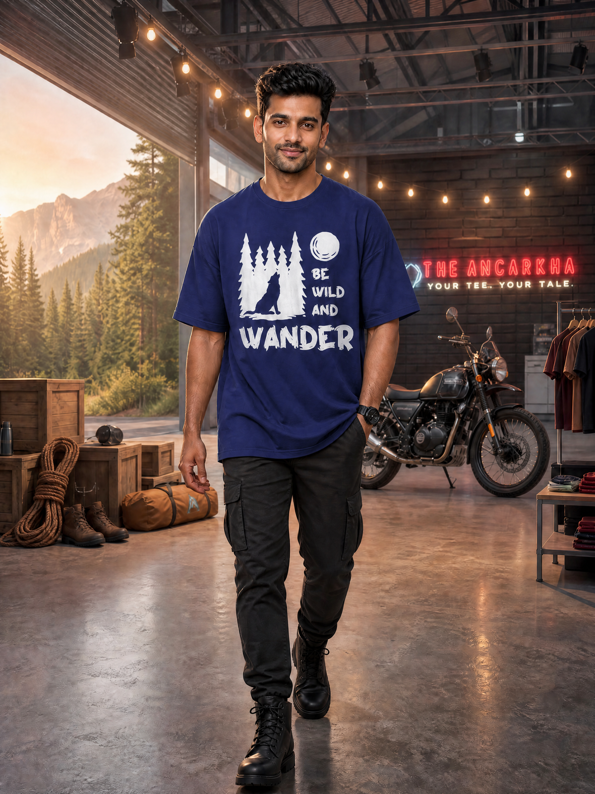 Camping - 🐺 Be Wild And Wander - Unisex Oversized Classic T-Shirt