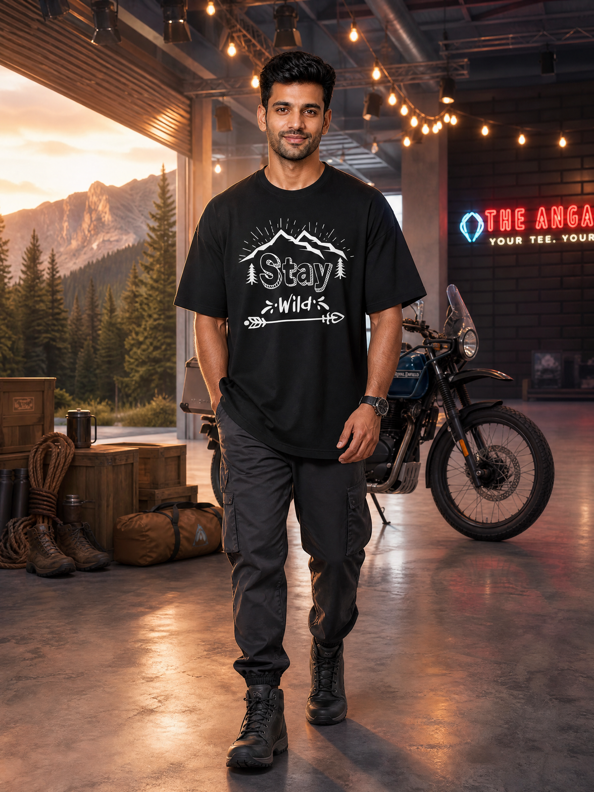 Camping - 🏹 Stay Wild - Unisex Oversized Classic T-Shirt