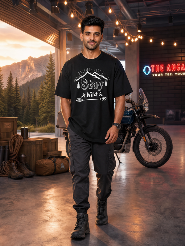 Camping - 🏹 Stay Wild - Unisex Oversized Classic T-Shirt