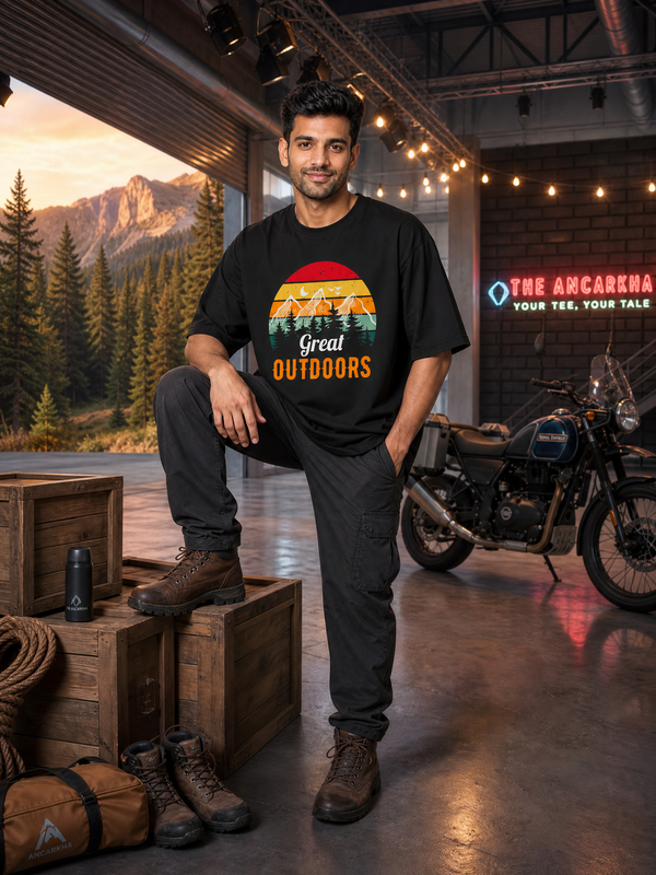 Camping -  🌅 Great Outdoors - Unisex Oversized Classic T-Shirt