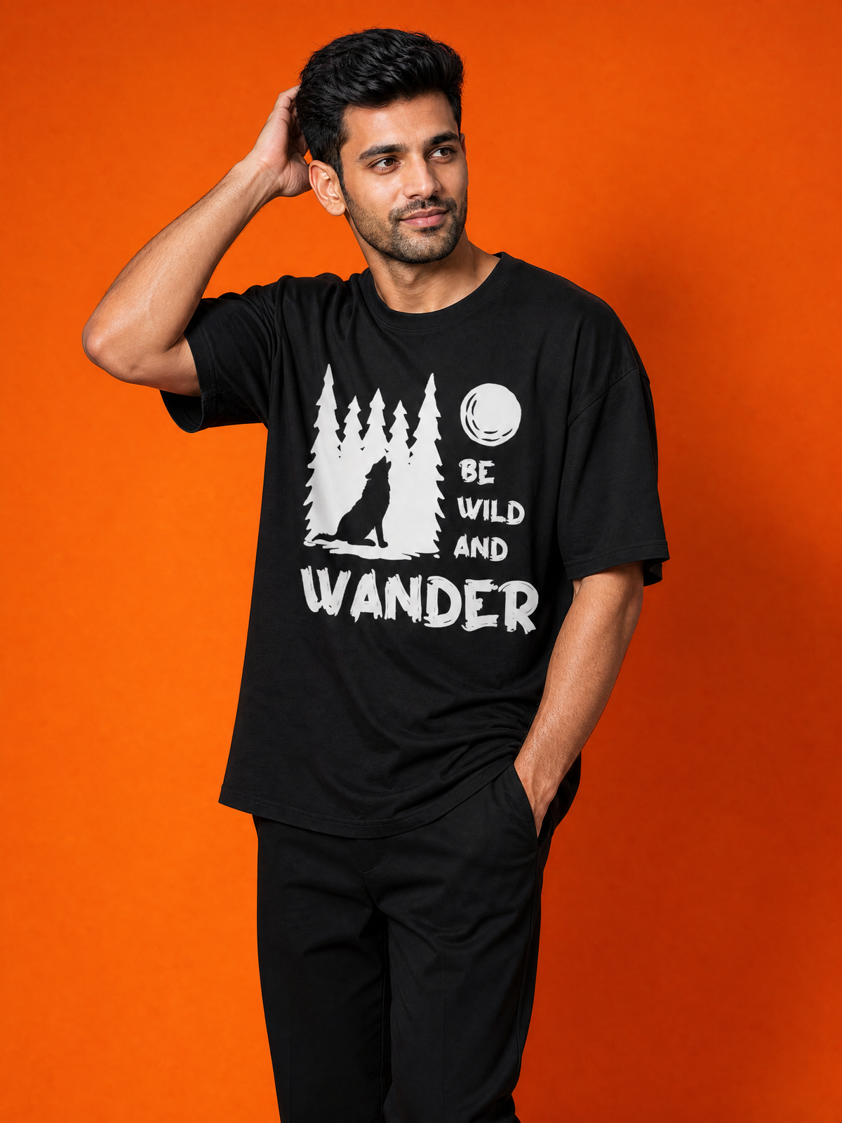 Camping - 🐺 Be Wild And Wander - Unisex Oversized Classic T-Shirt