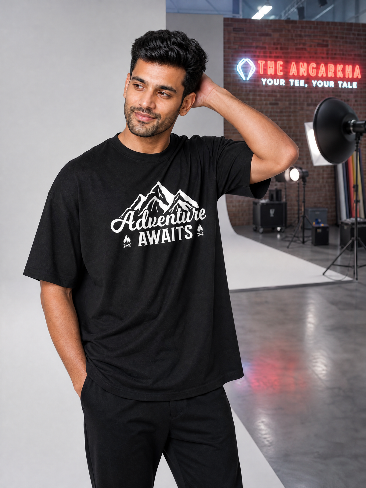 Camping - ⛰️ Adventure Awaits - Unisex - Oversized Classic T-Shirt
