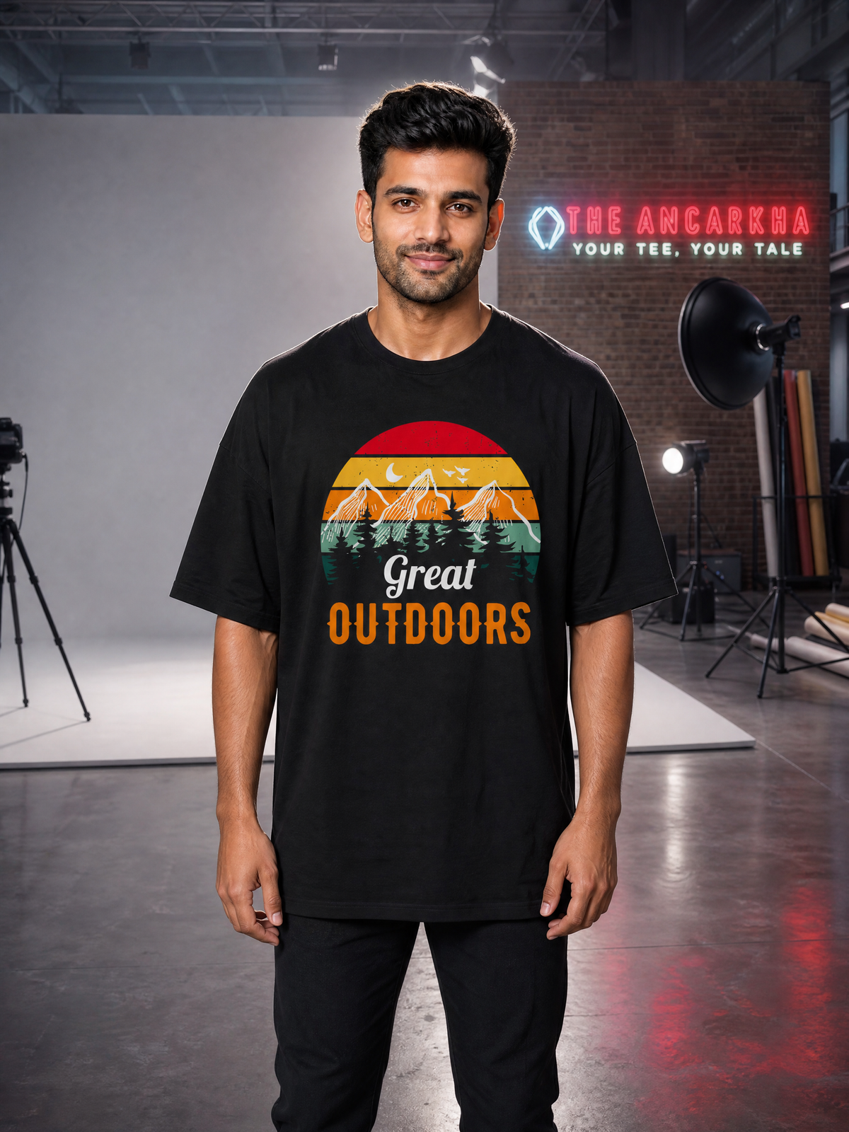 Camping -  🌅 Great Outdoors - Unisex Oversized Classic T-Shirt
