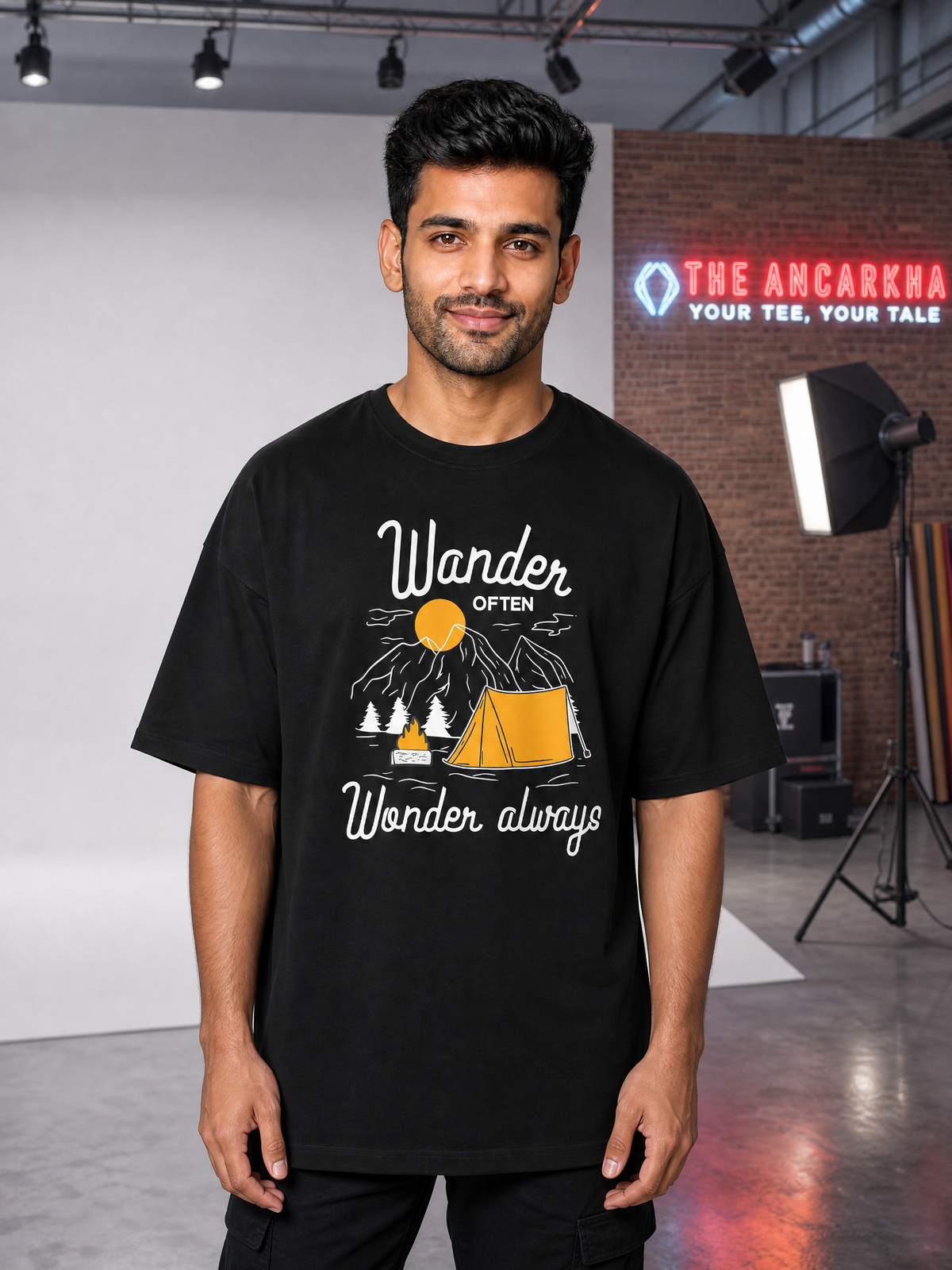 Camping - ☀️ Wander Often Wonder Always - Unisex Oversized Classic T-Shirt